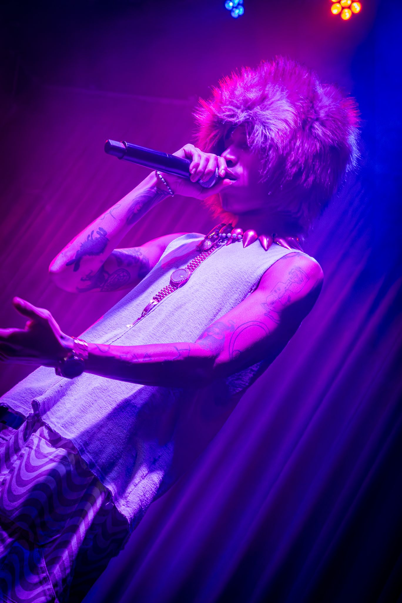 Live concert in purple light